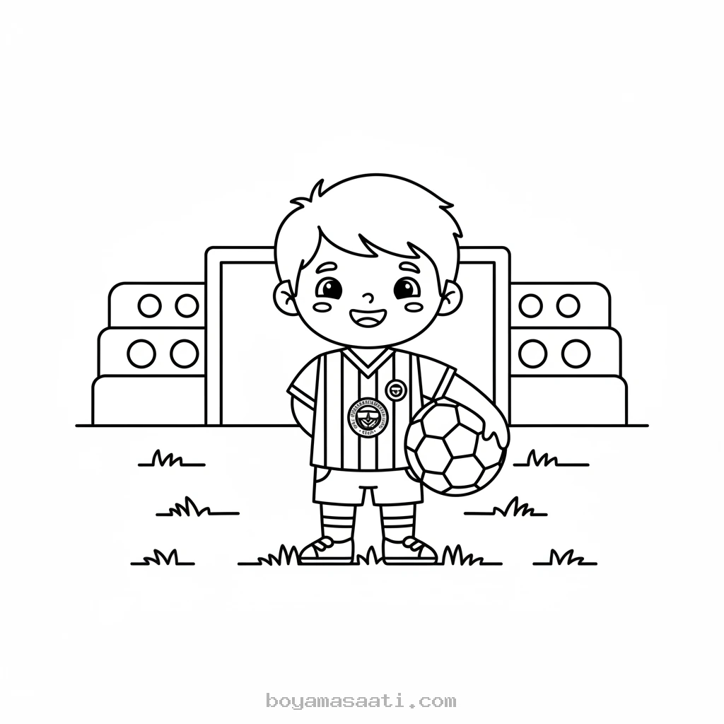 Fenerbahçe formalı çocuk boyama sayfası