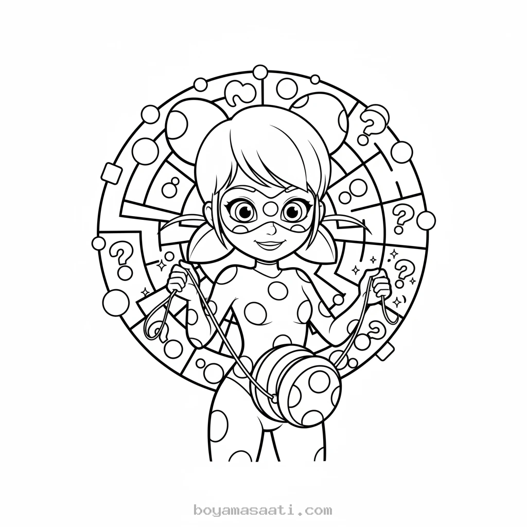 Kırmızı benekli uğur böceği boyama sayfası