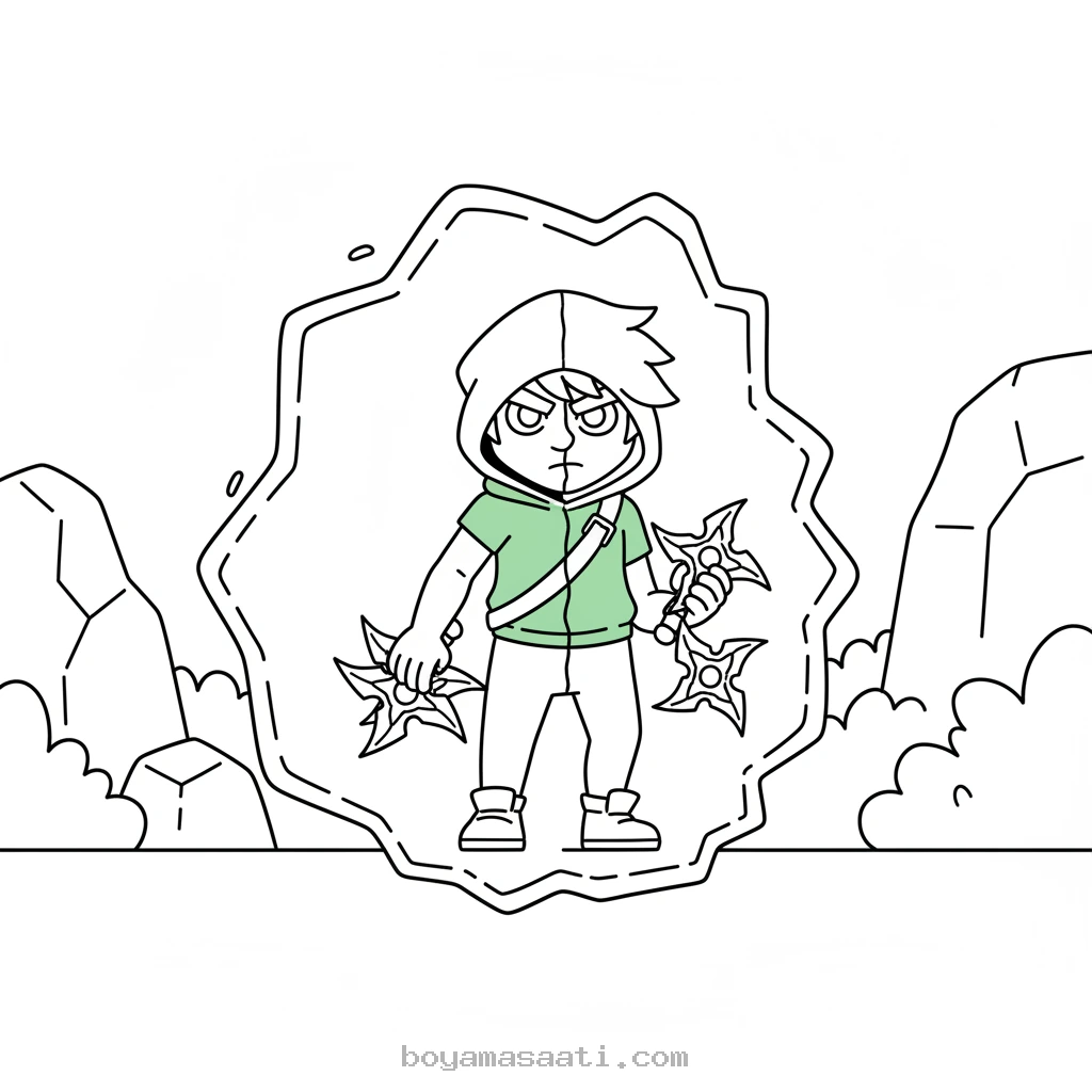 Brawl Stars Leon görünmezlik gücü boyama sayfası