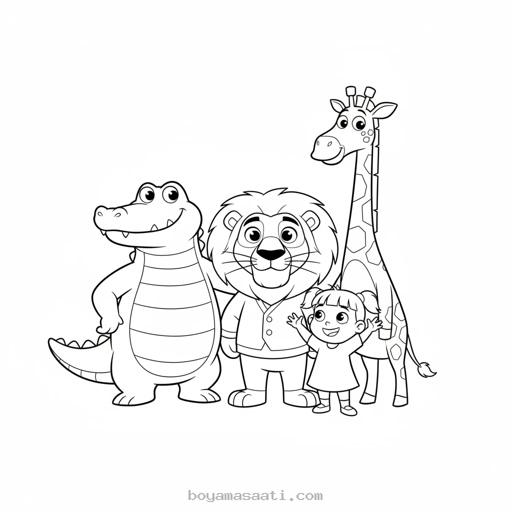 Kral Şakir ve arkadaşları eğlenceli boyama sayfası
