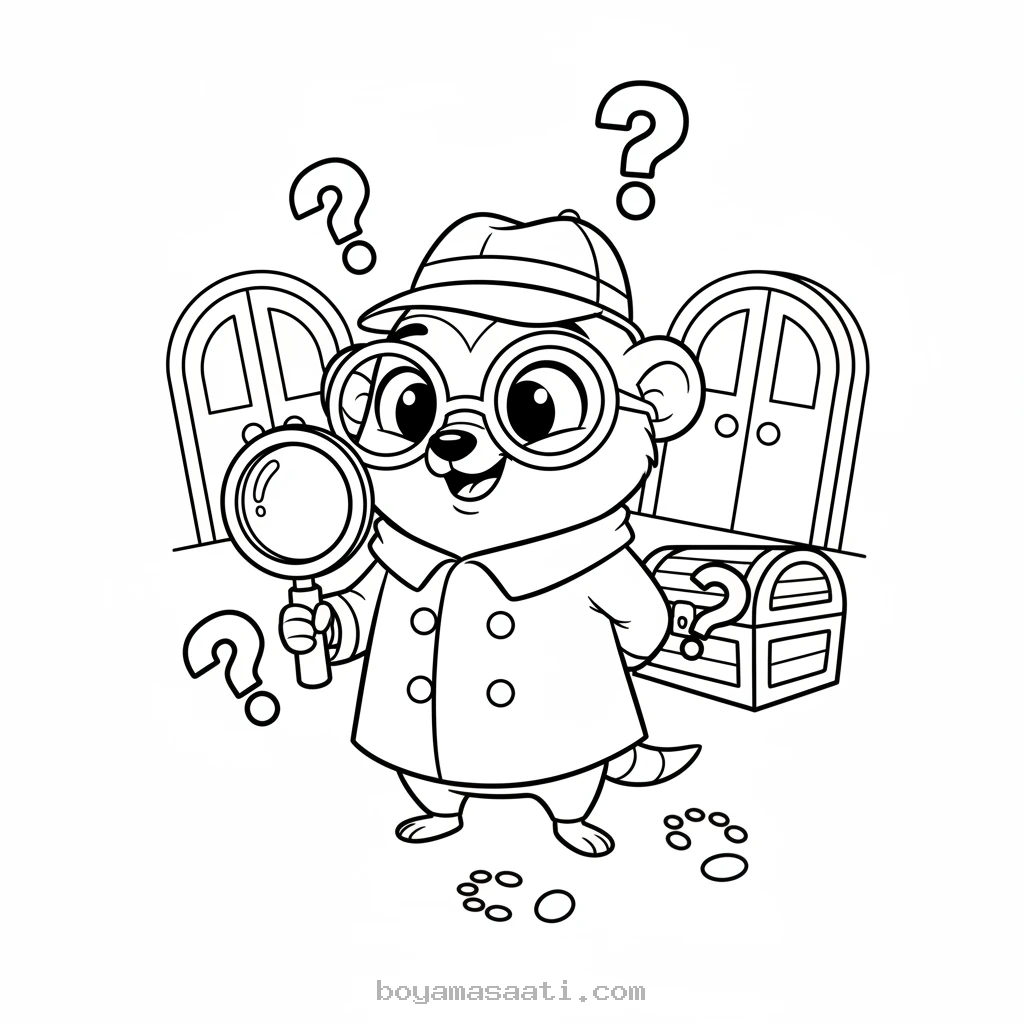 Kral Şakir Gizemli Mirket boyama sayfası