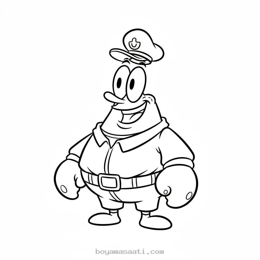 Krusti Yengeç restoranında Sünger Bob boyama sayfası