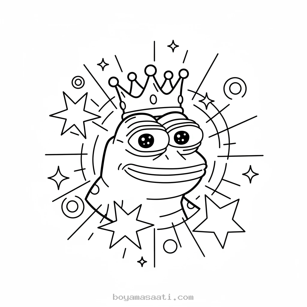 Pepe'nin parlak yüzü boyama sayfası