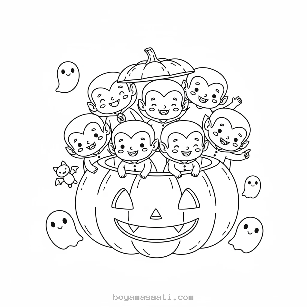 Şirin vampirler boyama sayfası