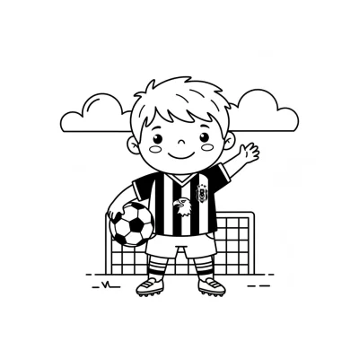 Beşiktaş formalı oyuncu boyama sayfası