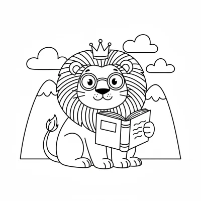 Bilge Aslan Kral ormanda boyama sayfası