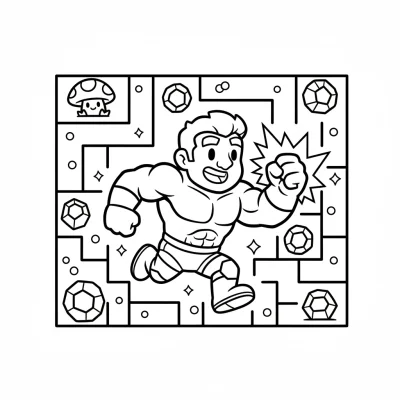 Brawl Stars kahramanı labirent boyama sayfası