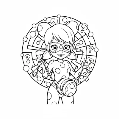 Kırmızı benekli uğur böceği boyama sayfası