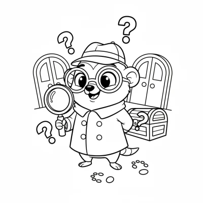 Kral Şakir Gizemli Mirket boyama sayfası