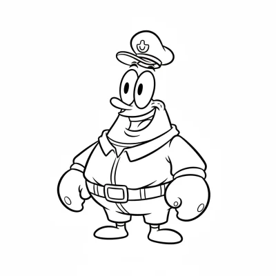 Krusti Yengeç restoranında Sünger Bob boyama sayfası