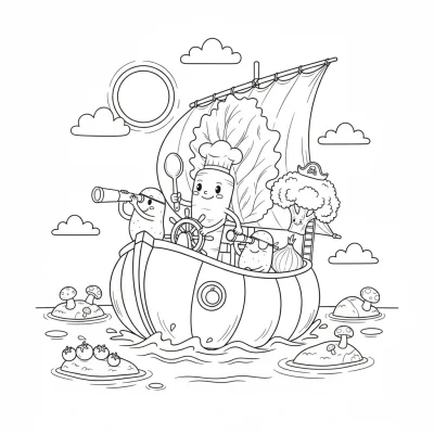 Maceracı sebzeleri doğrayan aşçı boyama sayfası