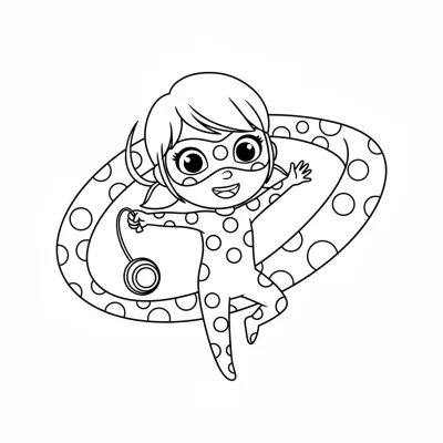 Mucize Uğur Böceği karakter boyama sayfası