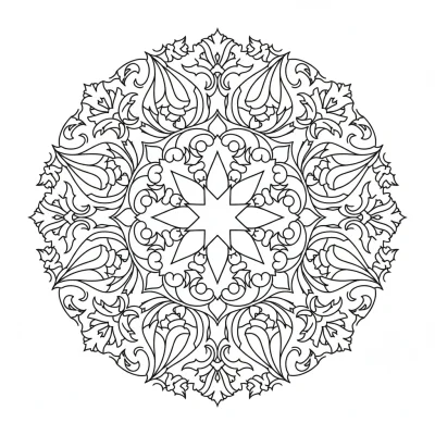 Osmanlı çini desenleri boyama sayfası