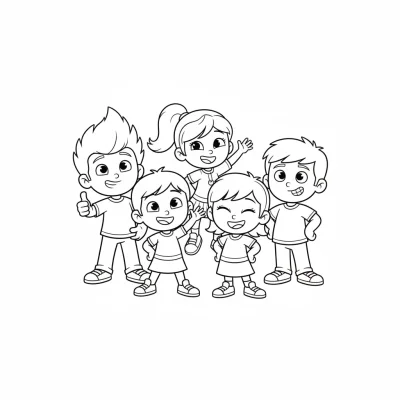 Rafadan Tayfa karakterleri boyama sayfası