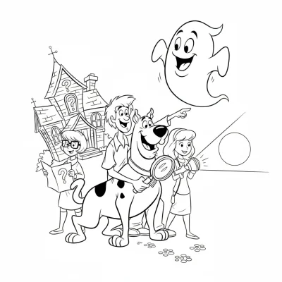 Scooby Doo ve Gizem Ekibi boyama sayfası