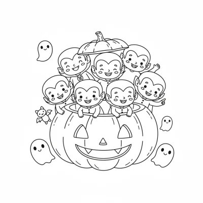 Şirin vampirler boyama sayfası