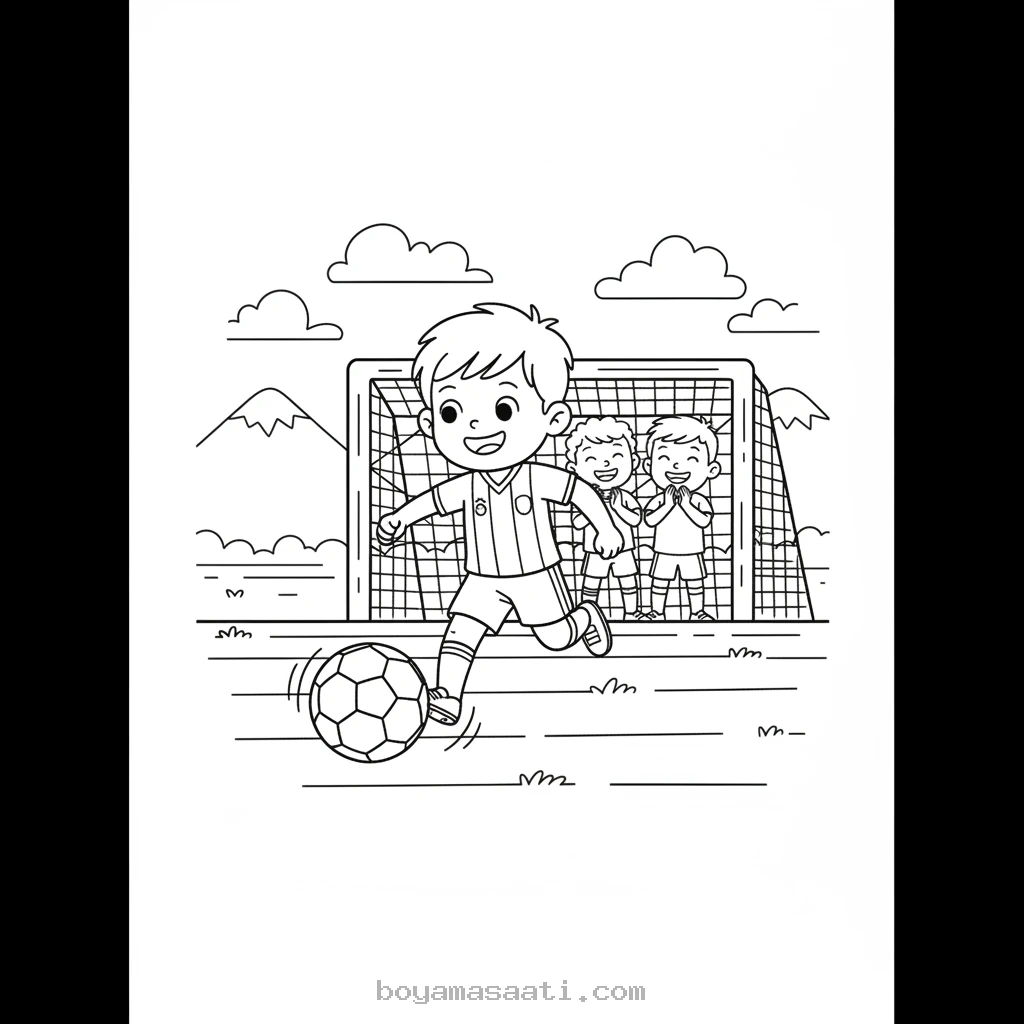 Trabzonsporlu futbolcu gol sevinci boyama sayfası